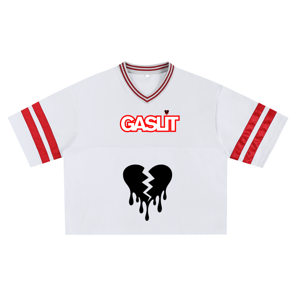 'GASLIT 💔' FOOTBALL JERSEY MESH TEE (masc sizing)