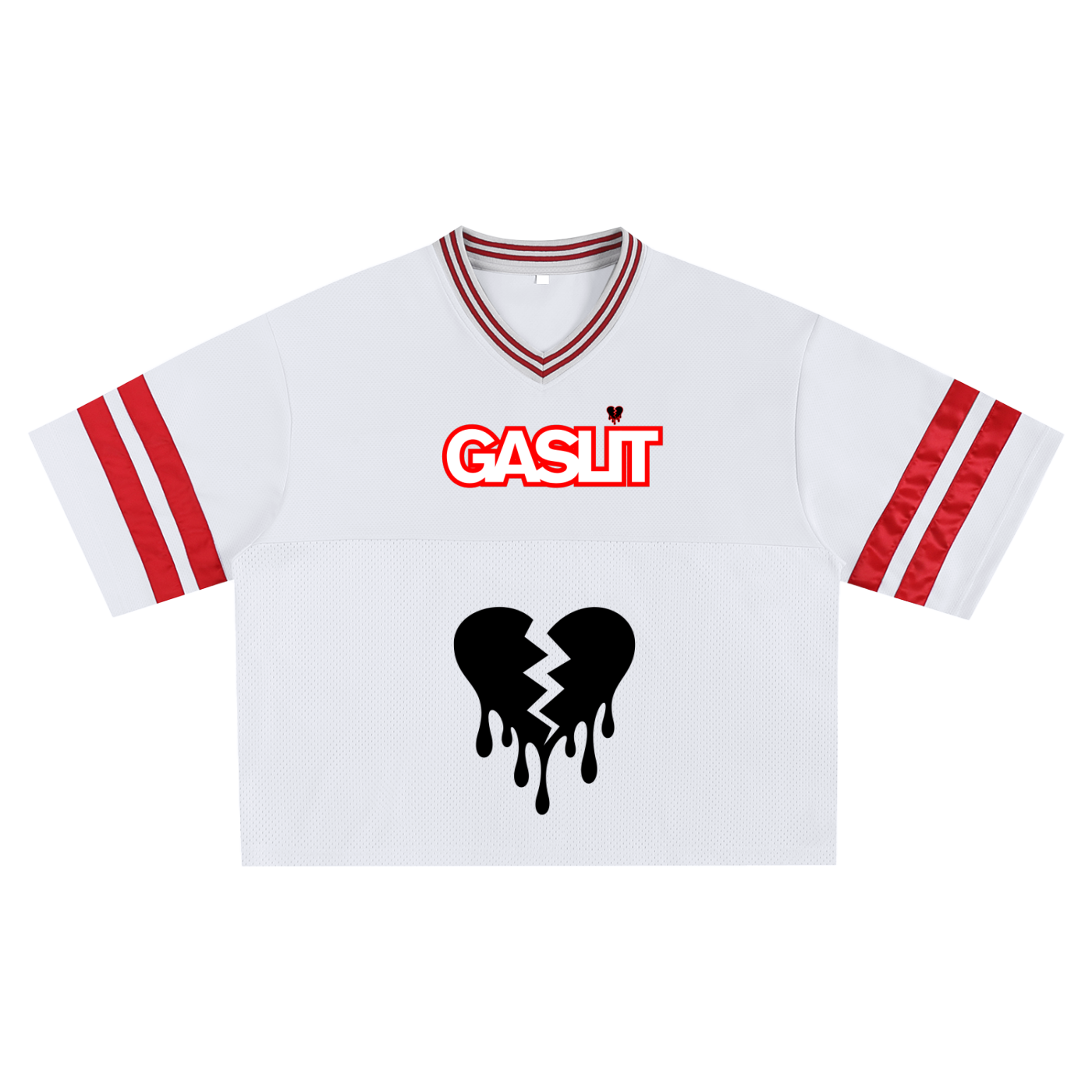 'GASLIT 💔' FOOTBALL JERSEY MESH TEE (masc sizing)