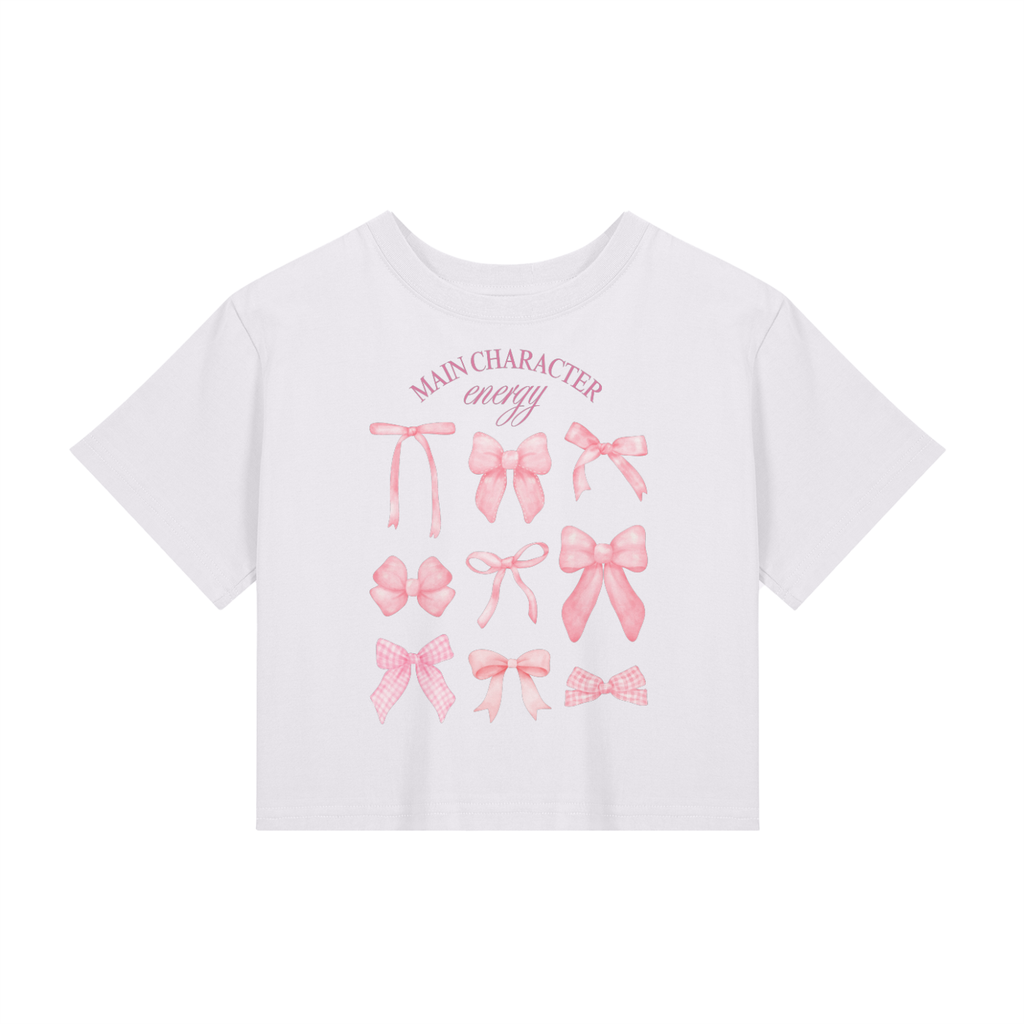 'MAIN THANG 🎀' LOOSE CROP TEE (fem sizing)