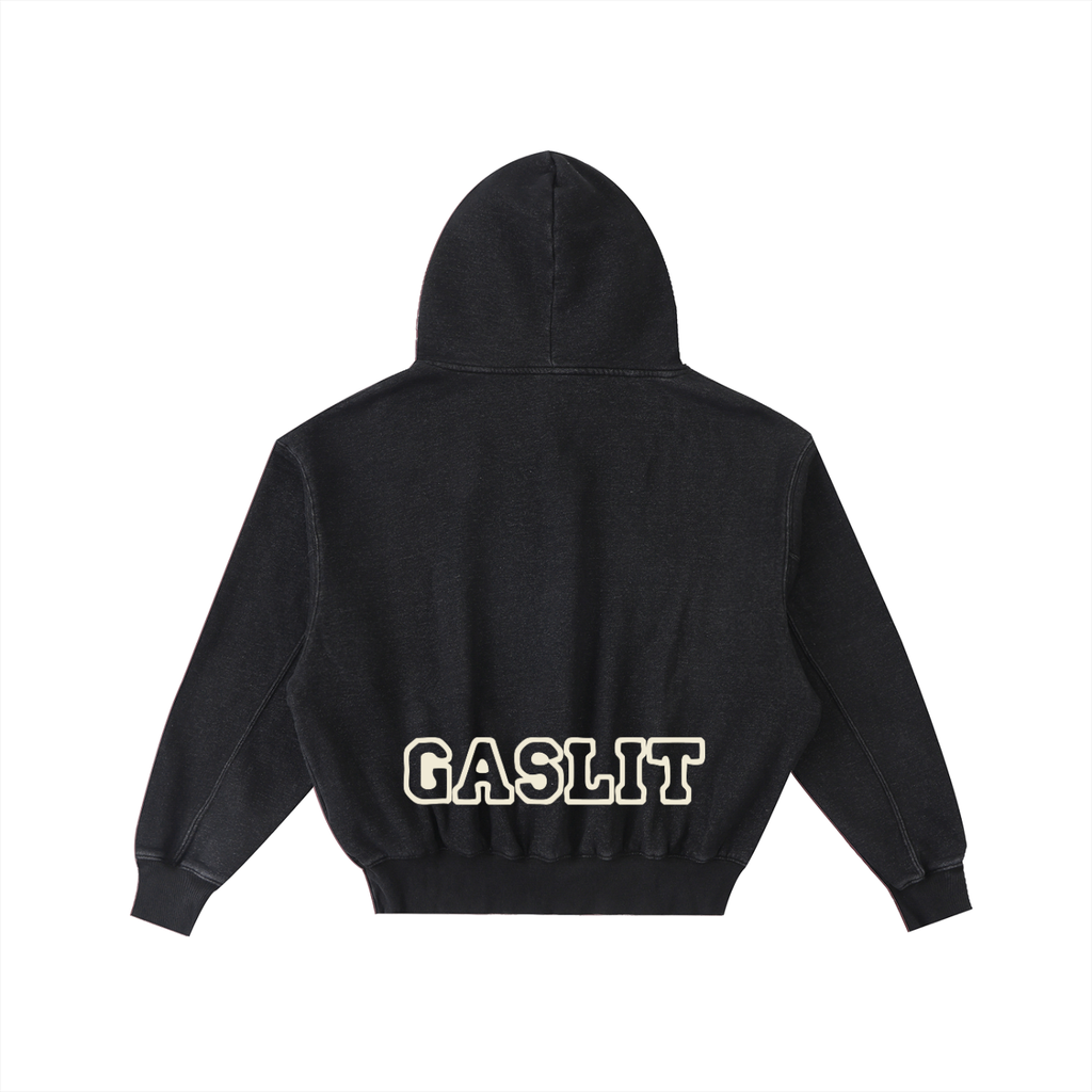 'QUEEN OF 💔' ACID WASH HOODIE (masc sizing)
