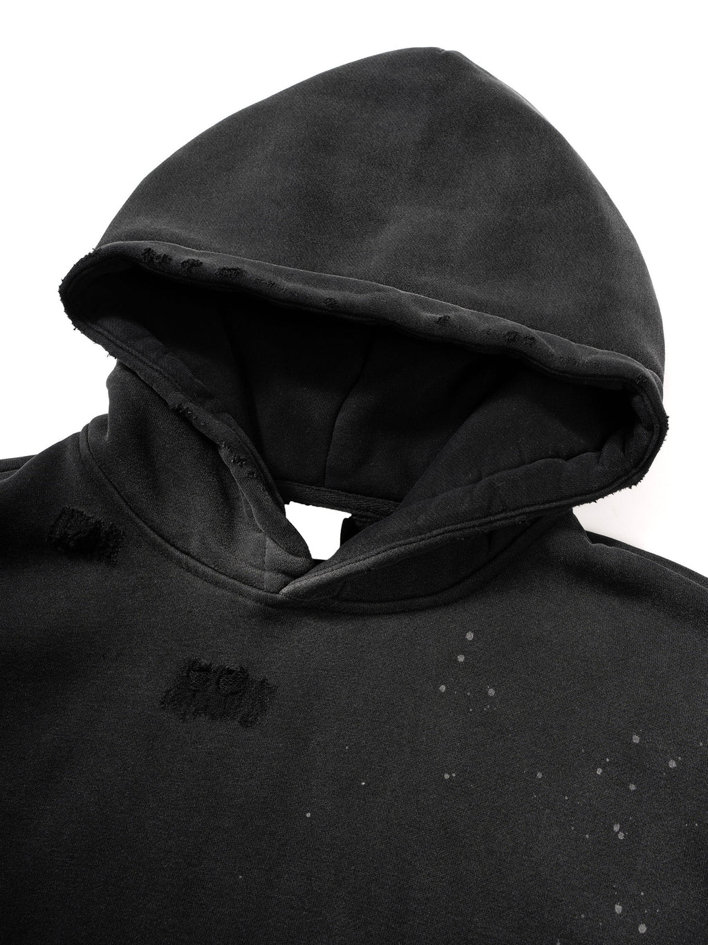 'G 💔' UNISEX VINTAGE WASH FRAYED HOODIE (masc sizing)