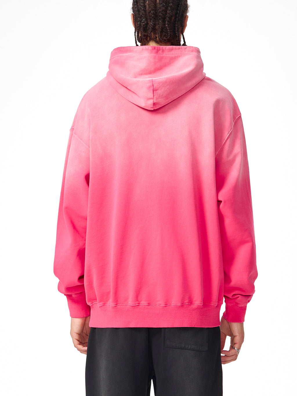 'GASLIGHT ME😊' OVERSIZED BLUE FADED HOODIE (masc sizing)