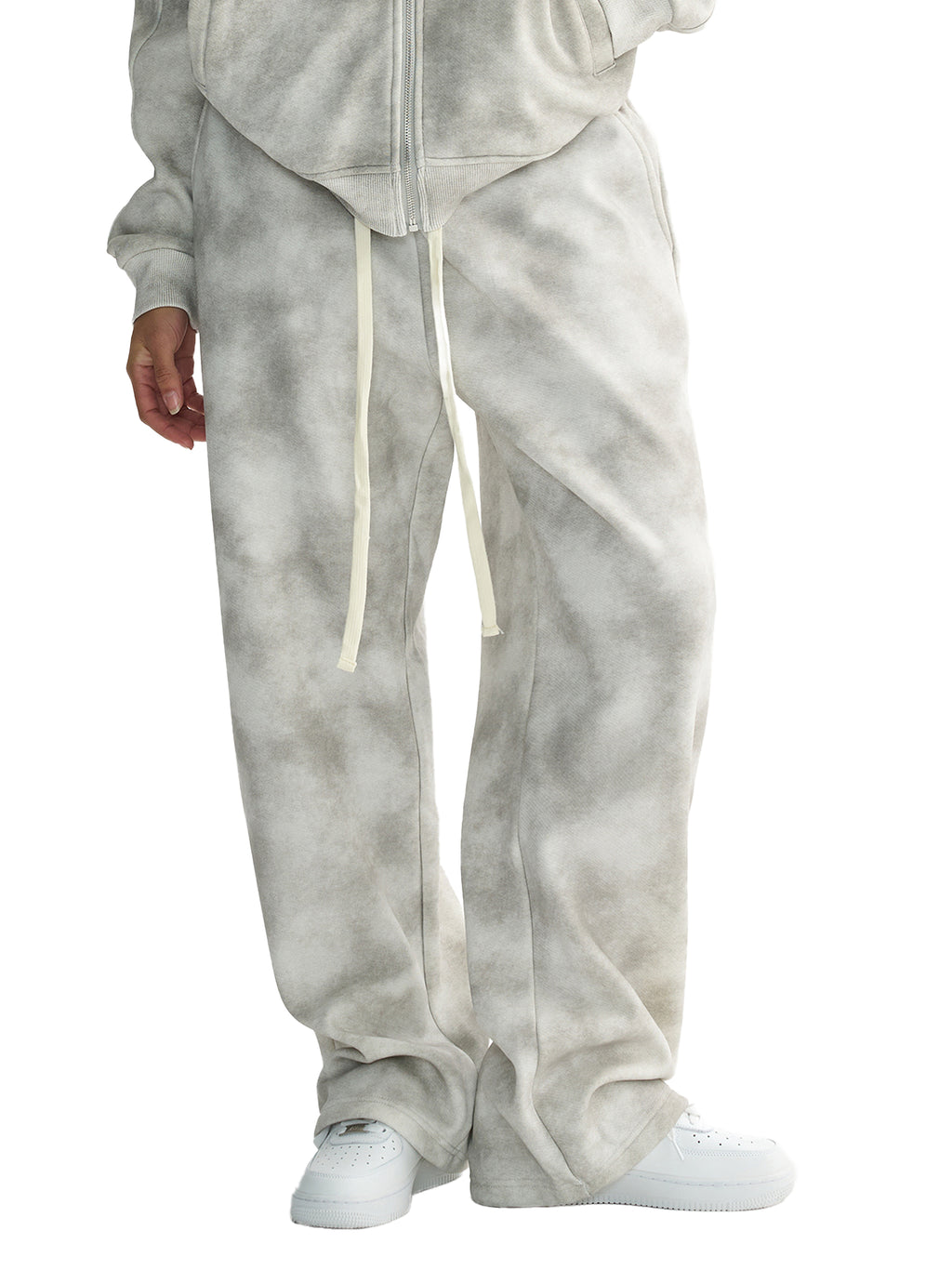 🖤 'G HEART' DIRTY WASHED FLEECE SWEATPANTS