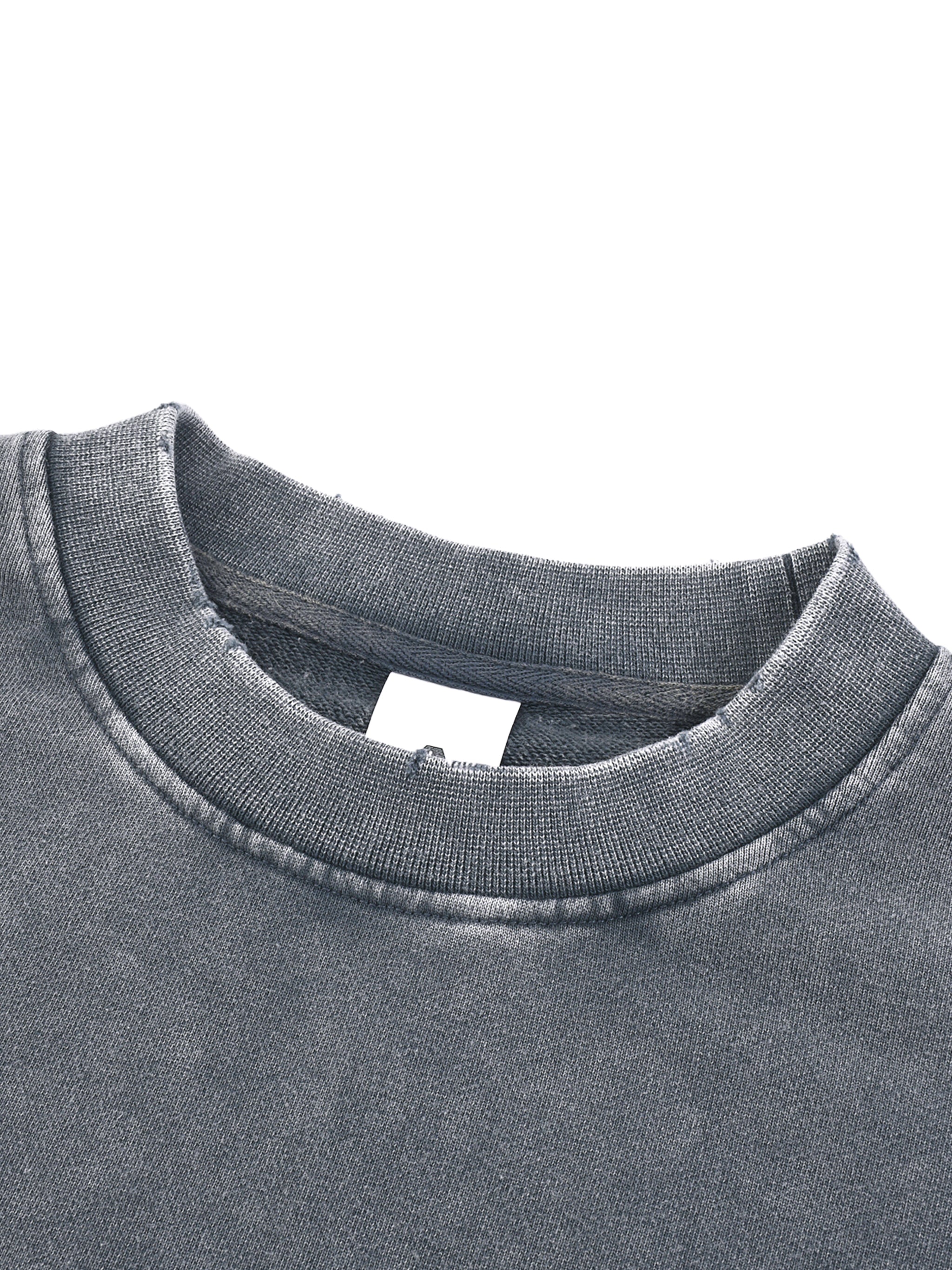 'BOOTS ON OUR NECK' LONG SLEEVE CROP TEE  (GRAY)