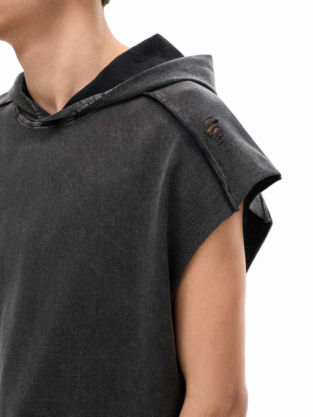 🧪'FORGET IT ALL'🧪 CUTOFF HOODED TANK (masc sizing)