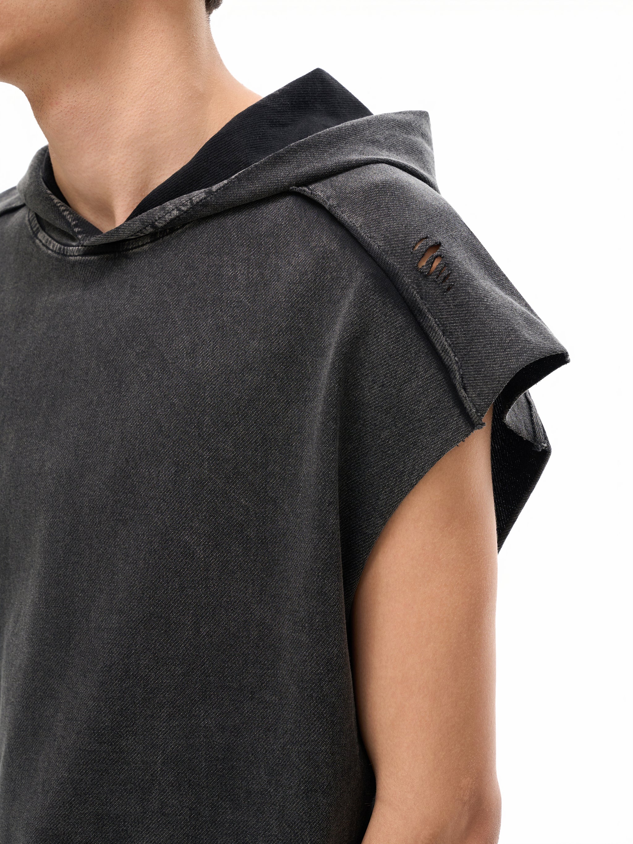 🧪'FORGET IT ALL'🧪 CUTOFF HOODED TANK (masc sizing)
