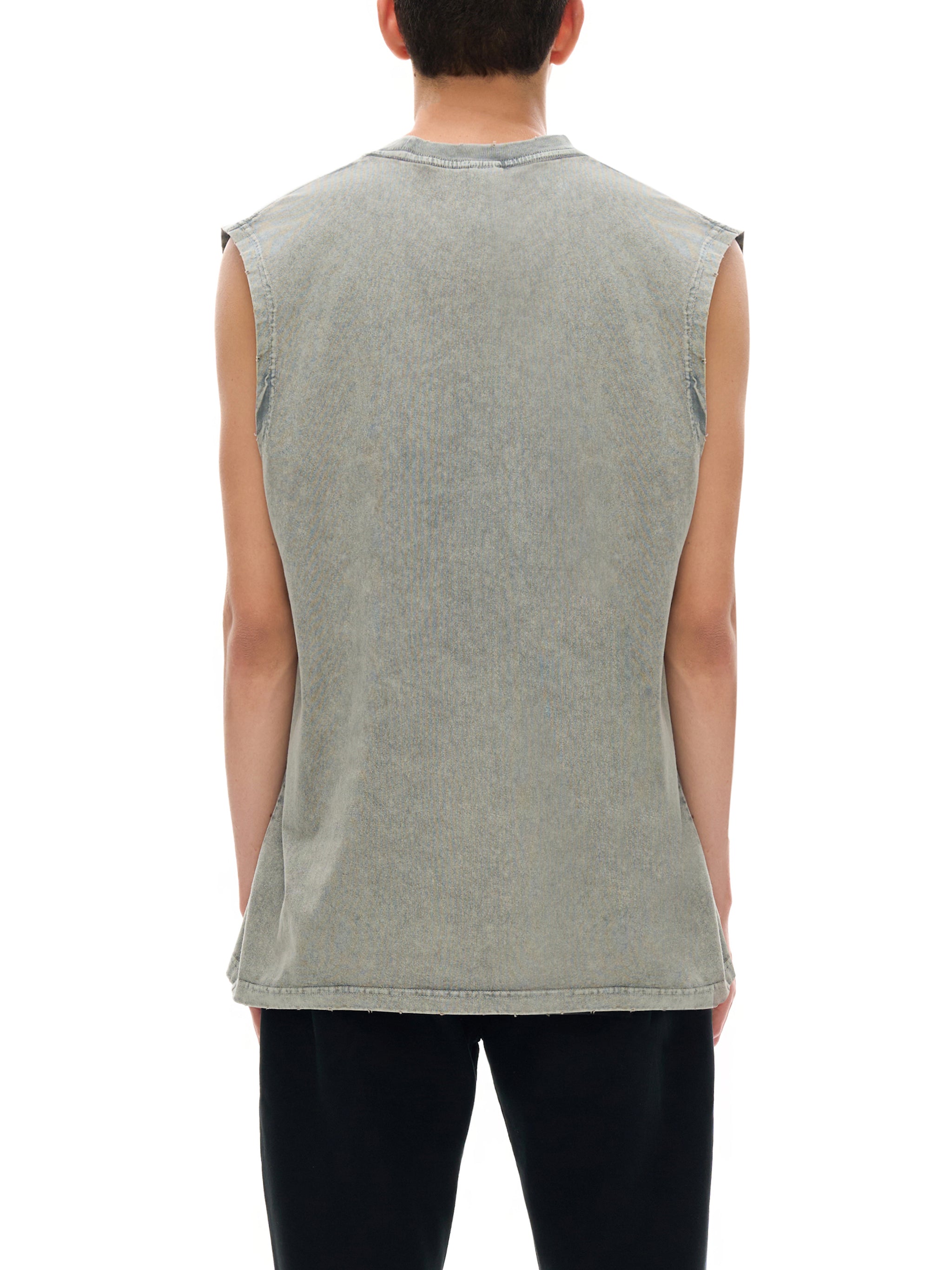 'I ♥️ FEMINISTS' ACID WASH CUTOFF TANK (masc sizing)