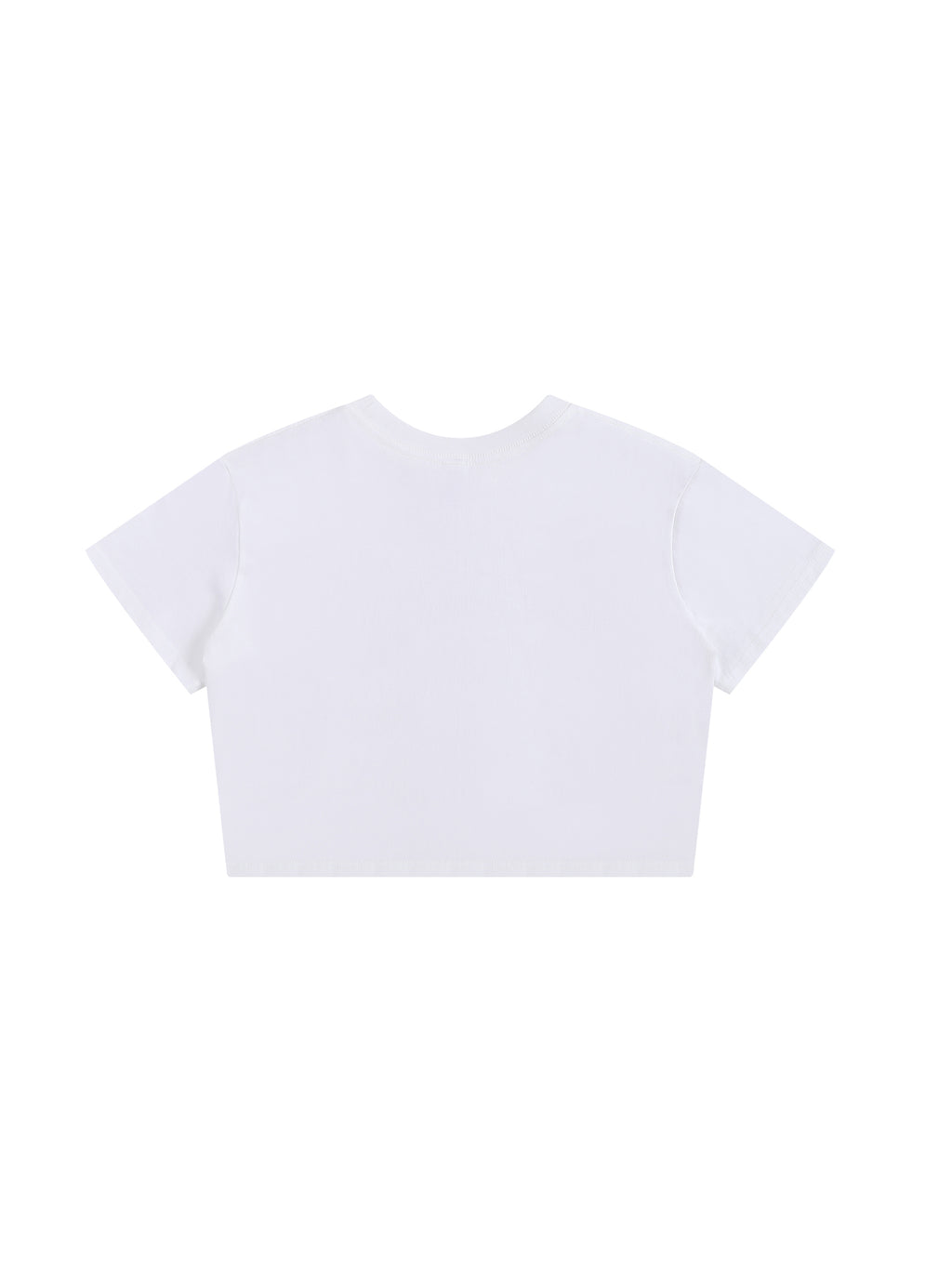 'MAIN CHAR ENERGY' WHITE LOOSE CROP TEE (fem sizing)