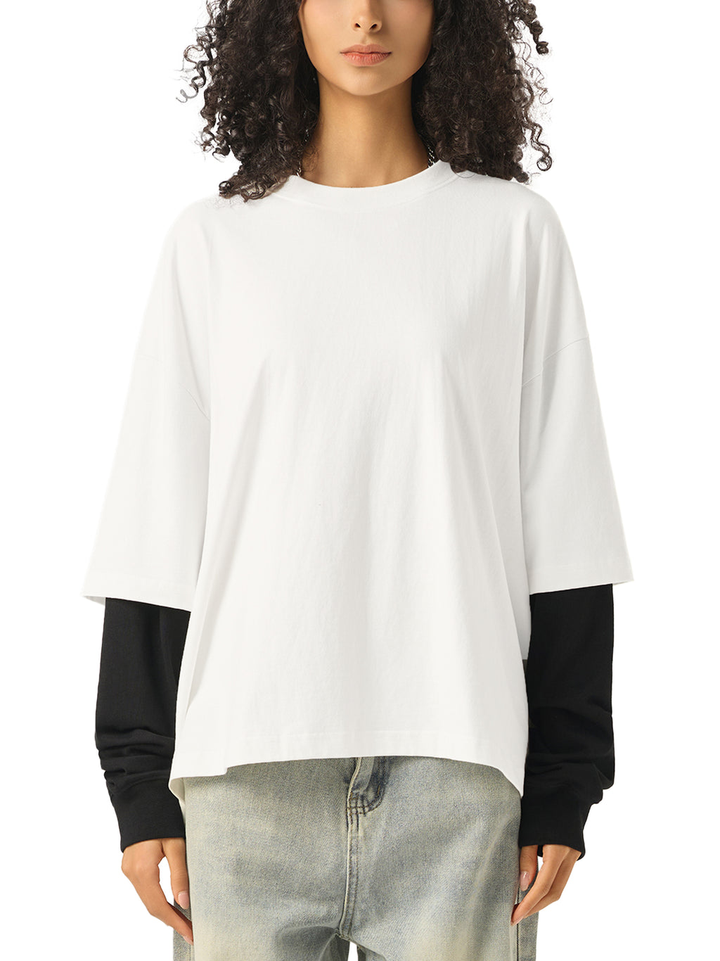 🧨 'SMOKES KILL' LAYERED CONTRAST COTTON TEE (masc sizing)