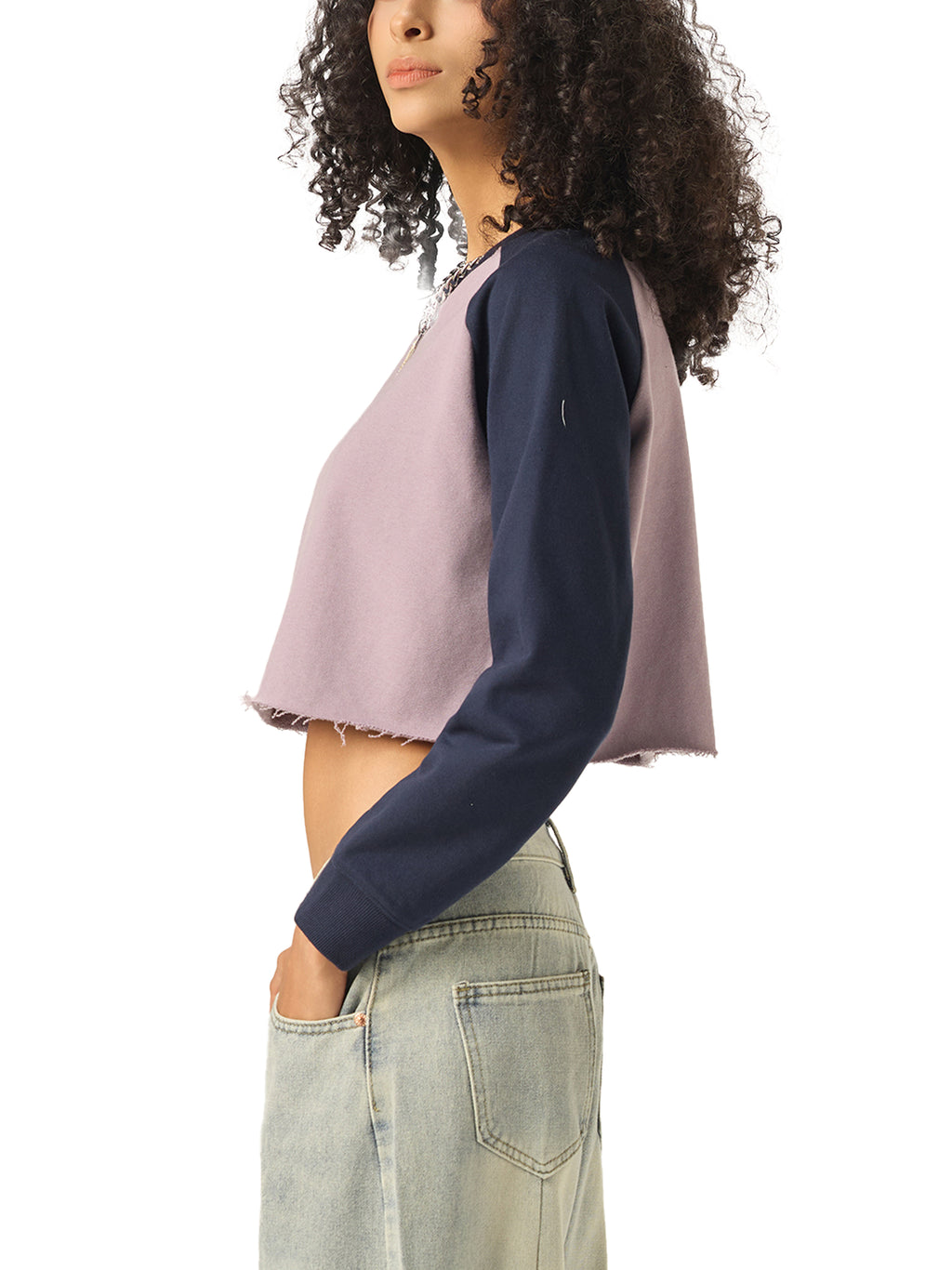 'LA NARCS 🌐' RAGLAN CROP SWEATER (fem sizing)
